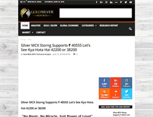 Tablet Screenshot of goldsilverreports.com